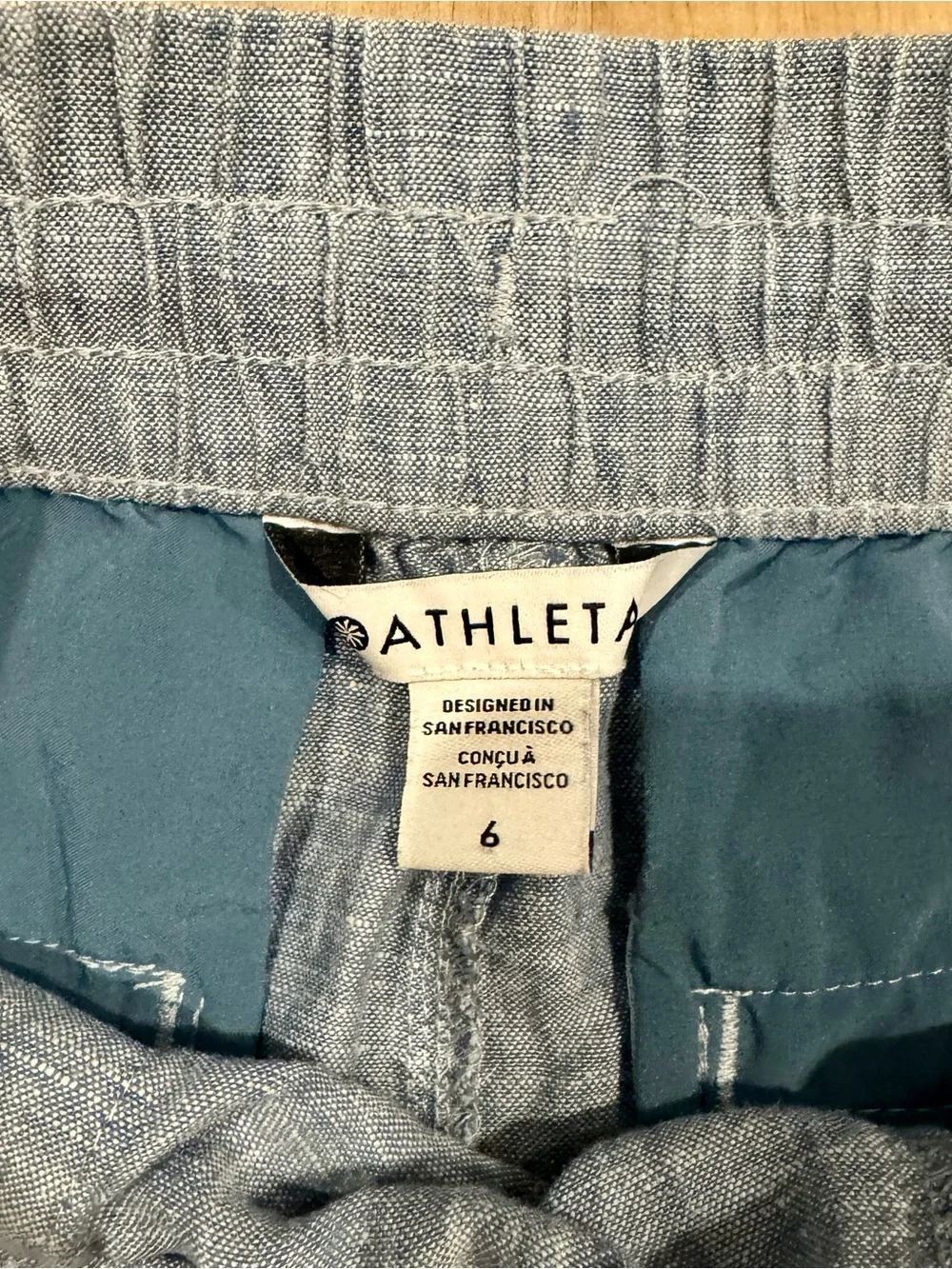Athleta Sky Blue Elastic Waist Drawstring Joggers